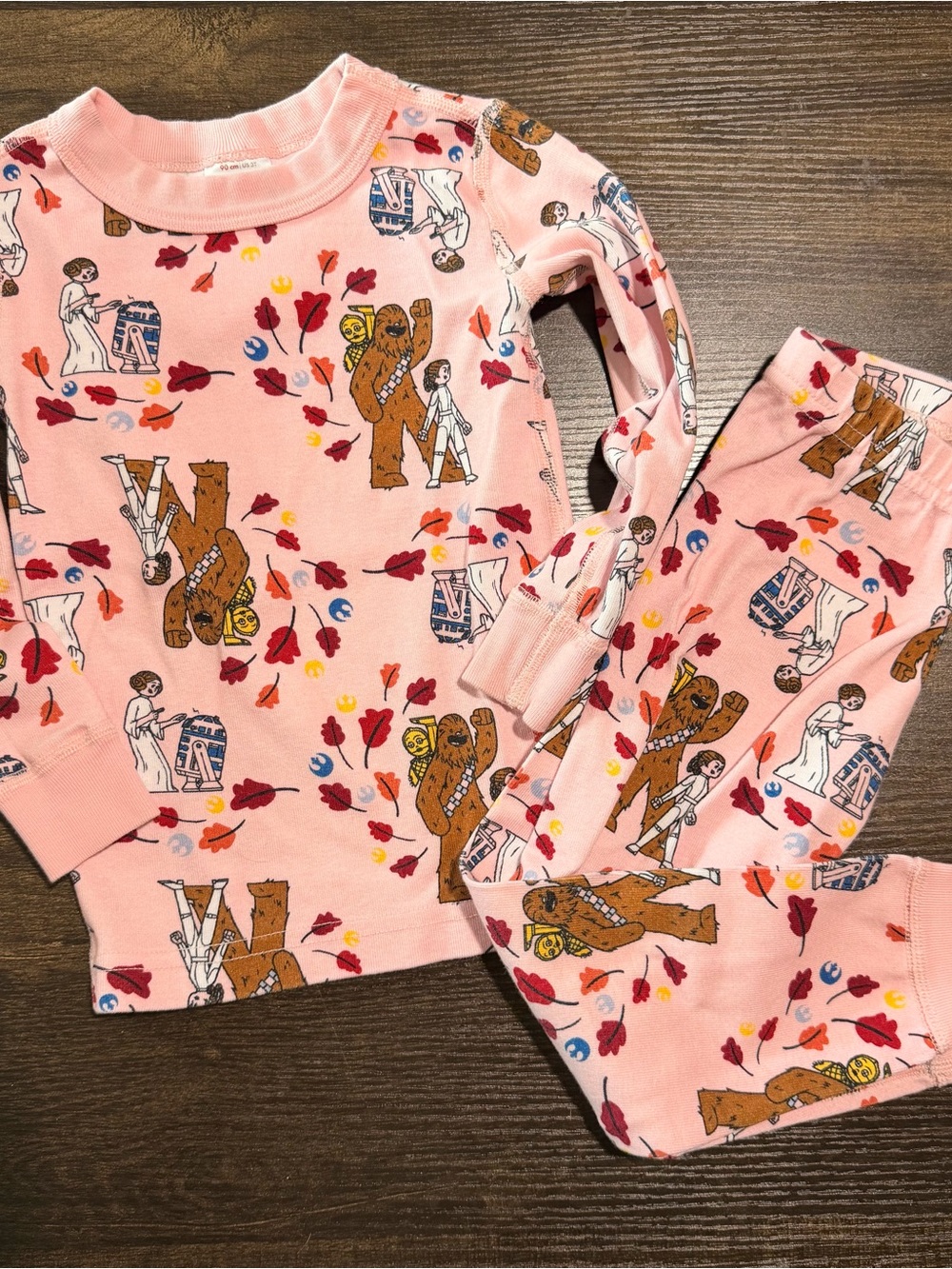 Hanna Andersson Pink Star Wars Character Pajama Set with Multi-Color Prints